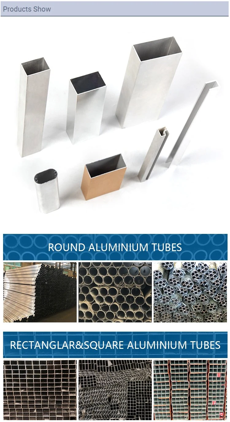 Powder Coating Aluminum Profile Rectangular Tubing for Furniture