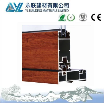 Extrusionsaluminiumprofil mit Holzmaserung für Aluminiumfensterrahmen